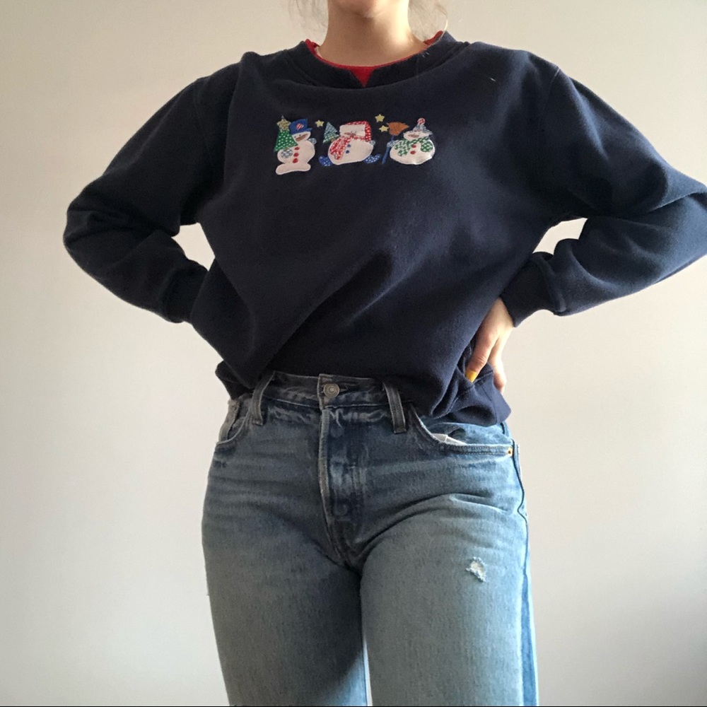 Vintage snowman Christmas crewneck sweatshirt